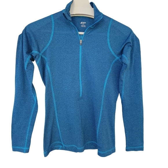 MEC T2 Long-Sleeved Zip-T - Women's base layer blue size small - Picture 2 of 13